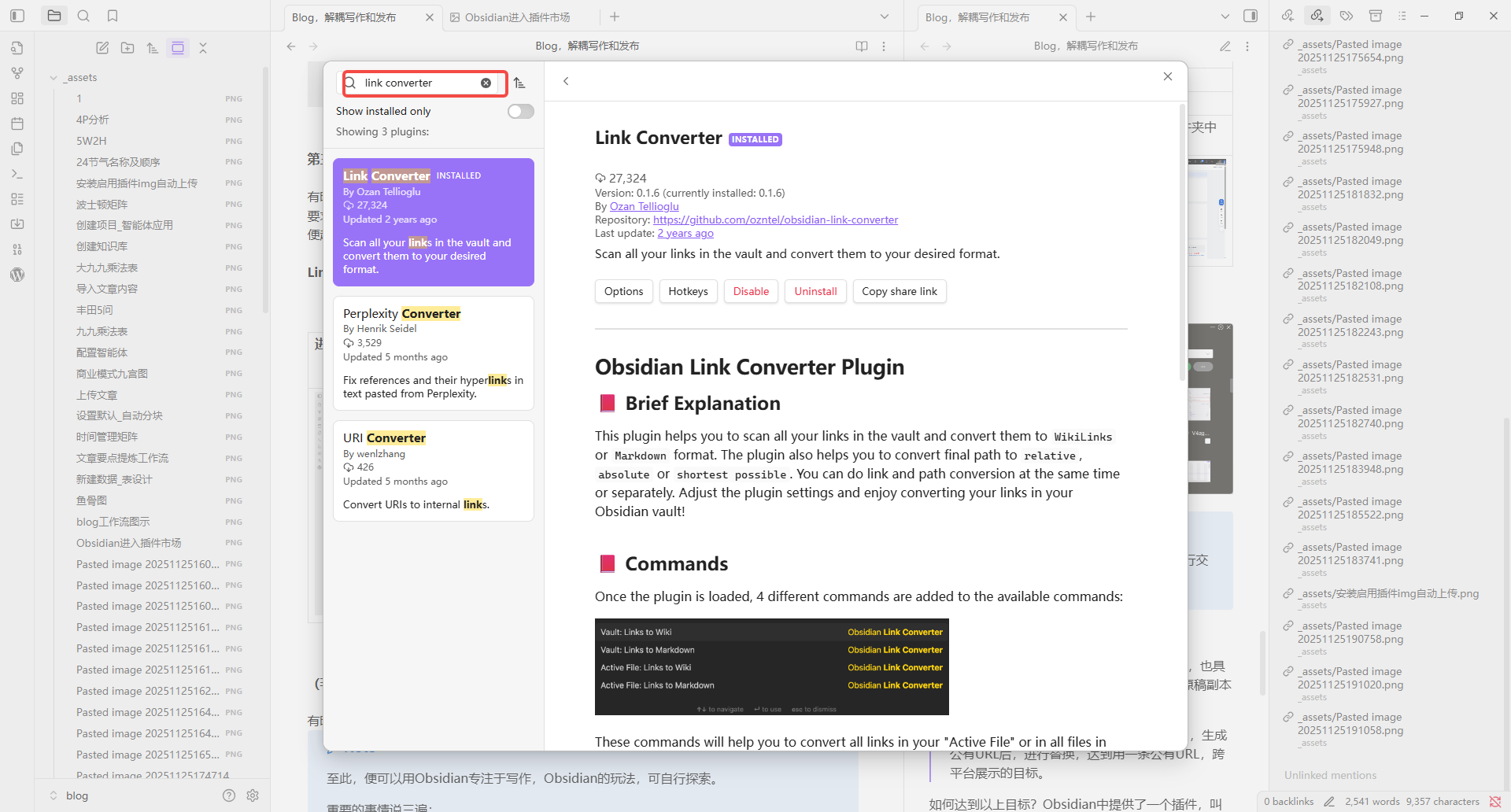 安装启用linkconverter插件300