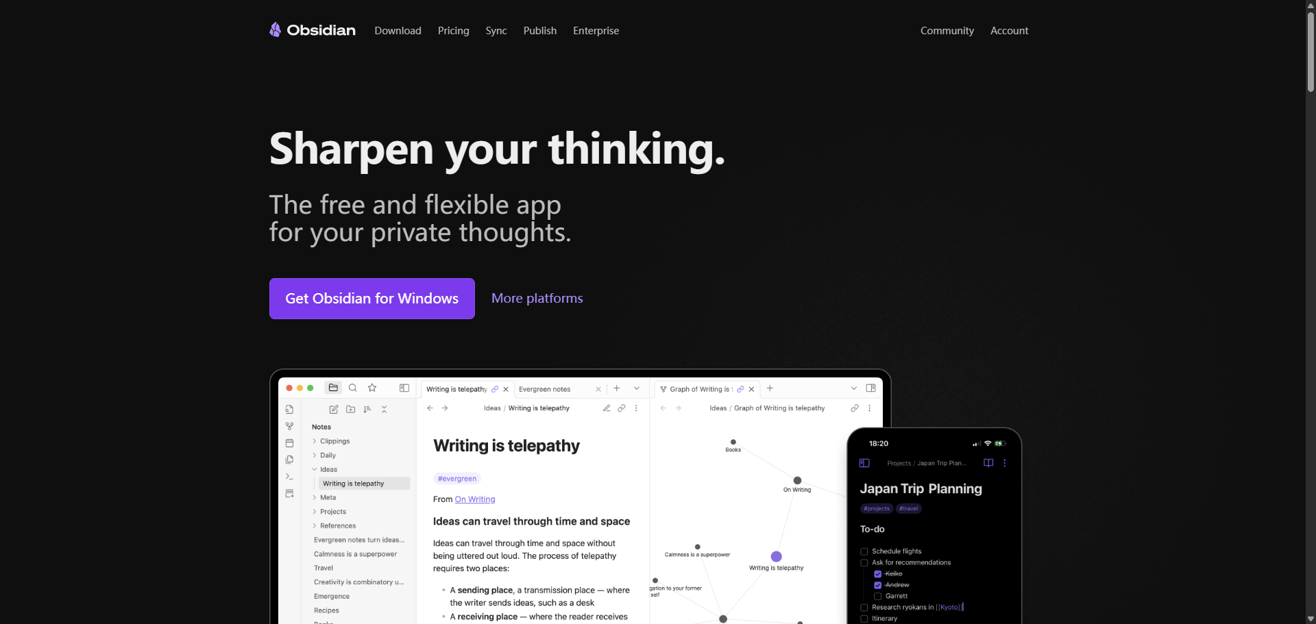 Obsidian下载页面300